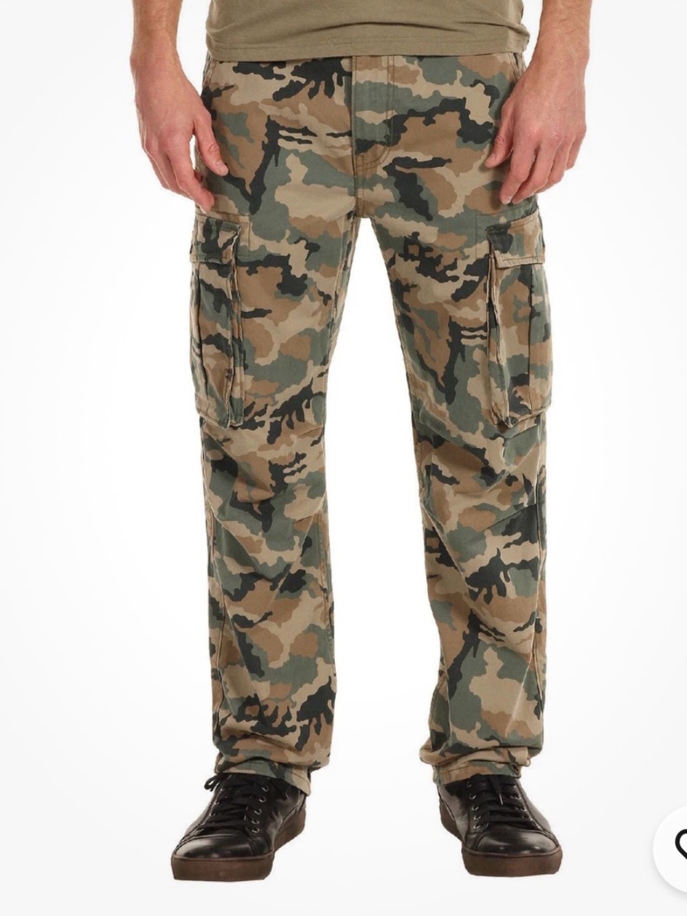 Levi's Men's Camo Cargo Pants in Green and Brown